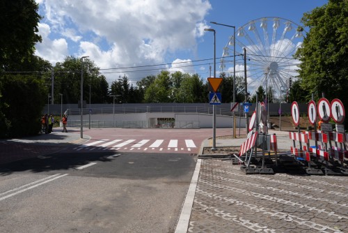 Skrzyżowanie ulic Kolejowej i Unii Europejskiej przejezdne