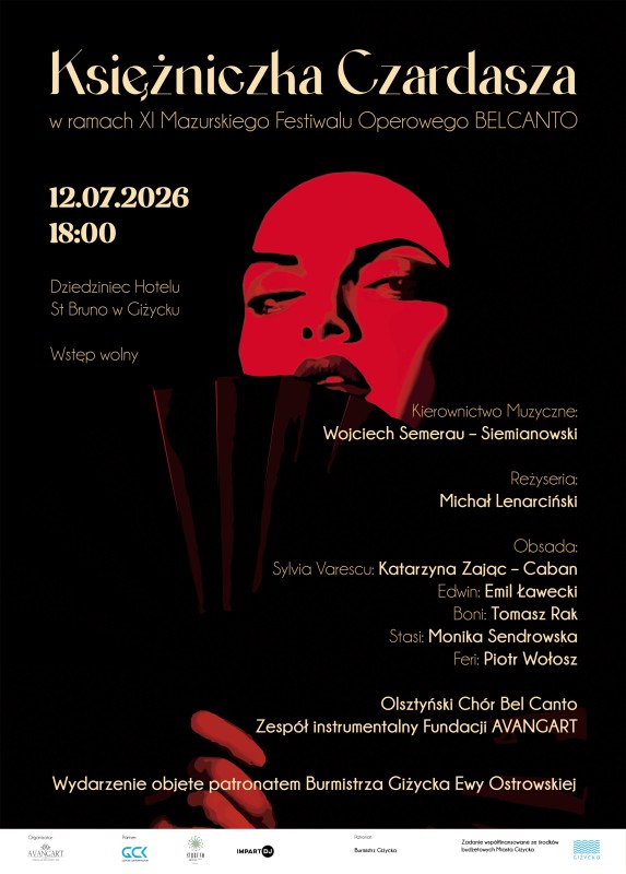 "Księżniczka Czardasza" w ramach XI Mazurskiego Festiwalu Operowego BELCANTO